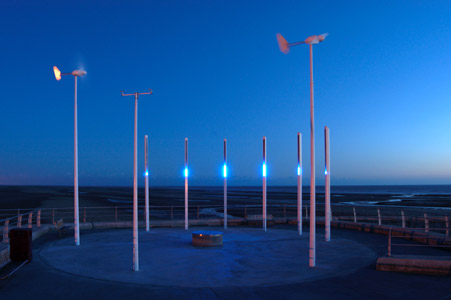 The Sound of the Wind Looks Like This by Stephen Hurrel, 2002.  Blackpool Promenade.  Photo: Jonathan Lynch for Blackpool Borough Council.