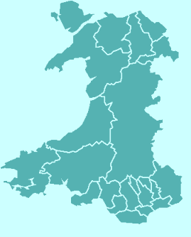 Wales County Map