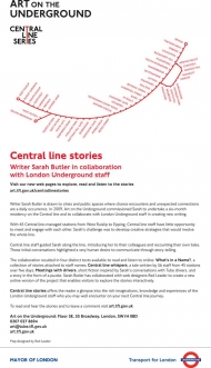 Central line stories: Writer Sarah Butler in collaboration with London Underground staff