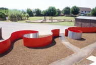 shillyshallyfence by Walter Jack (2006) at Frome Children's Centre.  Photo: Walter Jack.