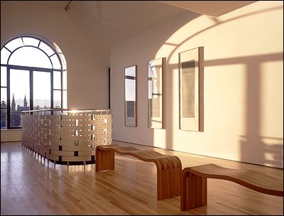 Balustrade, Andrew Tye (with gallery benches by Robert Kilvington), 1997. art.tm Inverness. Photo by David Churchill/Arcaid