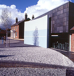 View of Norden Farm Centre for the Arts, 2000, Maidenhead, Berks.  Photo: Etienne Clément.