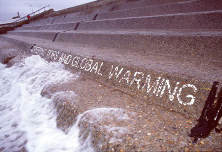 Detail of poem by Ros Barber printed onto sea defence steps, 2005, Simon Barker (photo: Dylan Woolf). Isle of Sheppey. 