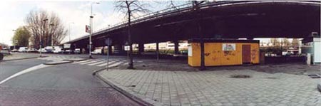 Passage: Bergweg-Straatweg bus terminal before artists intervention. Rotterdam, The Netherlands.