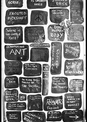 Poetry Installation at Bridgwater Arts Centre, led by Tony Charles, 1996 River Parrett Trail, Bridgwater, Somerset. Photo: Steve Welsh
