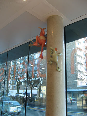 Lucy Casson, Tree dwellers, 2007, at The Richard Desmond Children’s Eye Centre at Moorfields Hospital, London.  Photo: Lucy Casson.