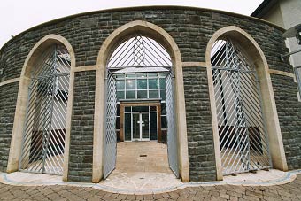 Gates by Julian Coode, 2004. Wellspring Healthy Living Centre, Barton Hill, Bristol.
