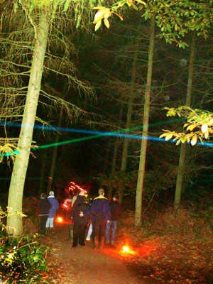 Lasers, Jim Webb, 2001, LightShift, Forest of Dean. Photo: Jim Webb