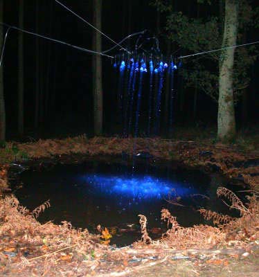 Light Rain, David Gibbons (Urban Projects), 2001, LightShift, Forest of Dean. Photo: Martin Avery © FDST.