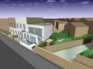 Visualisation of the eco_lodge by Elsie Owusu Architects, 2004