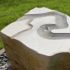 Water feature (limestone) by Mat Chivers for the gardens of the Rehabilitation units at Callington Road Hospital; photograph by Paul Highnam