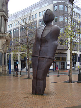 Iron:Man by Anthony Gormley, Victoria Square, Birmingham. Photo Mark Luck