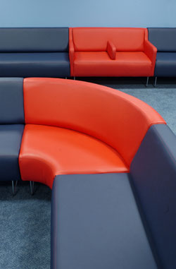 Seating designed by Matthew Hilton, 2004. Royal Aberdeen Children's Hospital.