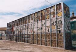 History Wall by artistsAndrew Sabin, Richard Bradbury, Stafan Shankland and Doug Brown. Horsebridge, Whitstable, Kent, 2002.