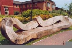 Oak bench by Nigel Ross, 1999