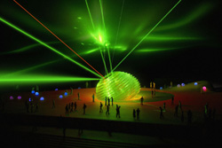 People's Playground, Blackpool; The Northern Lights by Chris Levine with Freestate and LDA; Photo: Andy Atkinson; Model Making Dante