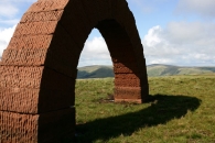Andy Goldsworthy, Arch on Benbrack Hill, part of Striding Arches, Cairnhead, Scotland. Photo: Mike Bolam