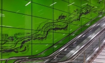 Manuel Franke’s artwork in Graf-Adolf-Platz station. Photograph: Achim Kukulies 