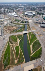 Aerial view of the Olympic Park in July 2011. Photo: by Anthony Charlton, copyright ODA 2008