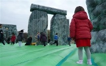 'Sacrilege', the life-sized inflatable model of Stonehenge conceived by Jeremy Deller. Photo: Jeremy Deller