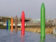 Steles (waterworks) in the Olympic Park
