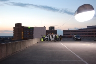 Shooting on Preston Bus Station roof (image by Rebecca Chesney)