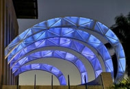 WAVE, 2009, Palm Beach County Convention Center, Palm Beach, Florida USA Aluminum, light. 28’H x 70’L x 40’D, Award winning engineering by M3 Fabrication by CAID. Photo: J. Christopher