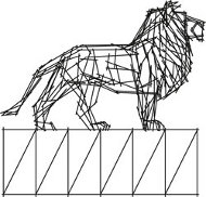  'Lion Scaffolding Sculpture visual' by Ben Long, 2012