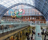 Lucy and Jorge Orta's work will replace the Olympic Rings suspended in St Pancras station